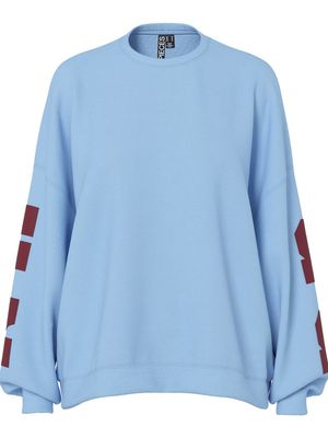 PCFANY LS O-NECK OVERSIZED SWEAT JRS Airy Blue/BROOKLYN