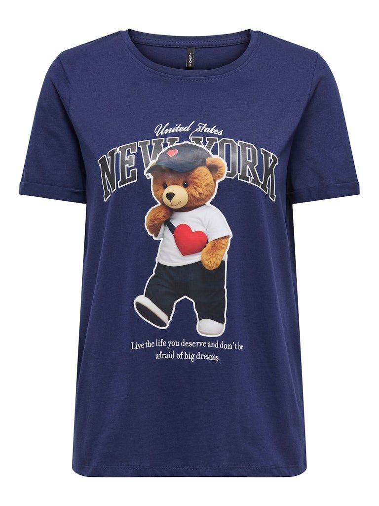 ONLLINA LIFE S/S BEAR O-NECK CS JRS Midnight Sail-New york teddy