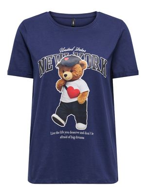 ONLLINA LIFE S/S BEAR O-NECK CS JRS Midnight Sail-New york teddy