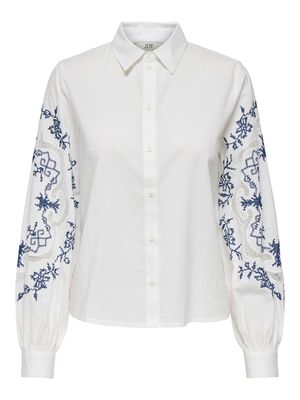 JDYNORA L/S EMBROIDERY SHIRT WVN Cloud Dancer-TOTAL ECLIPSE EMB