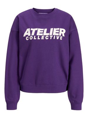 JXJACKIE LS RLX PRINT CREW SWT Petunia/ATELIER