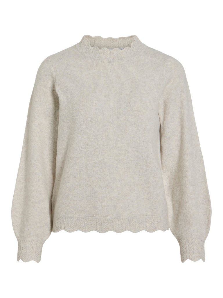 VINIKOLINA O-NECK L/S KNIT TOP - NOOS Super Light Natural
