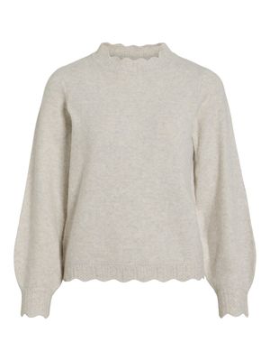 VINIKOLINA O-NECK L/S KNIT TOP - NOOS Super Light Natural