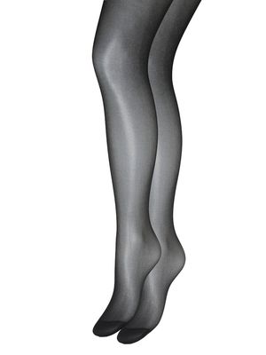 VMLOVE TIGHTS - 20 DEN 2-PACK NOOS  Black/BLACK-BLACK