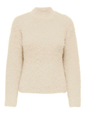 ONLLULU LS RIB HIGHNECK CC KNT Cloud Dancer