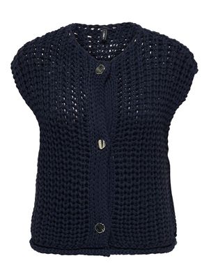 ONLCHLOE SS RIB BUTTON VEST KNT Sky Captain