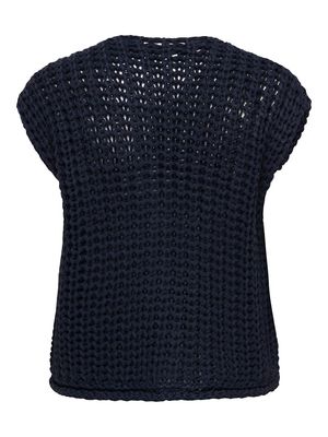 ONLCHLOE SS RIB BUTTON VEST KNT Sky Captain