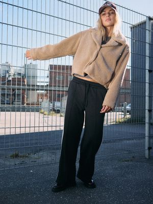 NMNATI CROP TEDDY JACKET FWD NOOS Birch