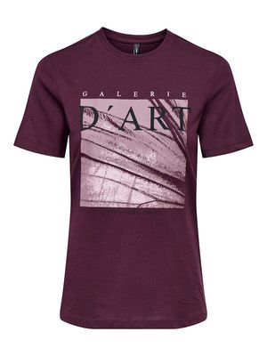 ONLALLIE LIFE REG S/S AOP TOP BOX JRS Winetasting-Somber art