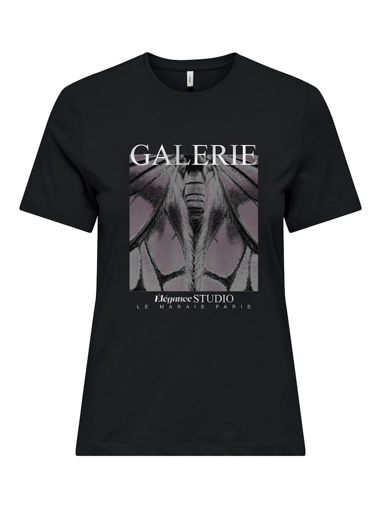 ONLALLIE LIFE REG S/S AOP TOP BOX JRS Black-Galerie