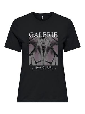 ONLALLIE LIFE REG S/S AOP TOP BOX JRS Black-Galerie