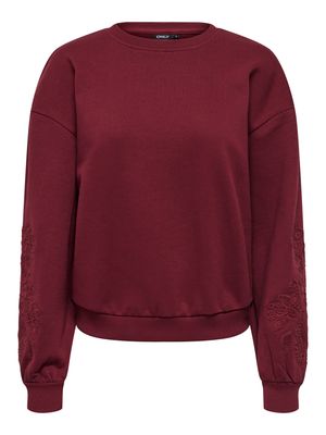 ONLBROOKLYN L/S EMBROIDERY BOX SWT Cabernet/Boho flower