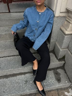 VIREBA L/S O-NECK DENIM JACKET - NOOS Light Blue Denim