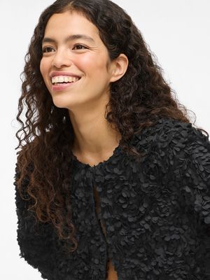 VIROSIE L/S CARDIGAN/DC/R Black Beauty