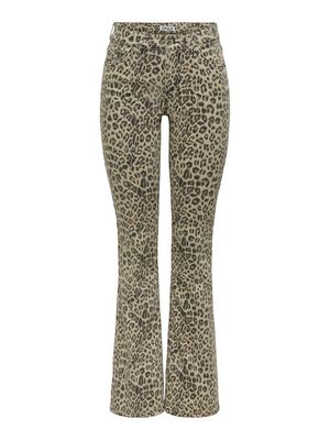 ONLBLUSH MID FLARED LEO DNM DOT CS Washed Black/LEO