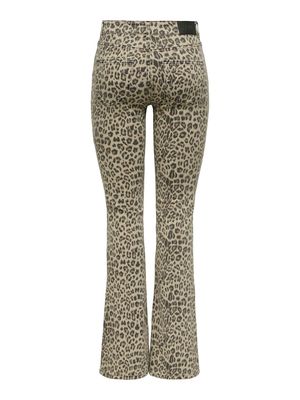 ONLBLUSH MID FLARED LEO DNM DOT CS Washed Black/LEO