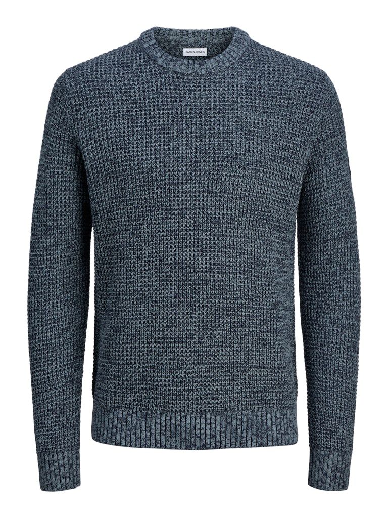 JJLINK KNIT CREW NECK Sky Captain-Twisted w Stormy W