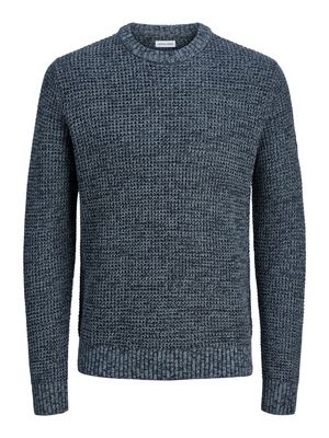 JJLINK KNIT CREW NECK Sky Captain-Twisted w Stormy W