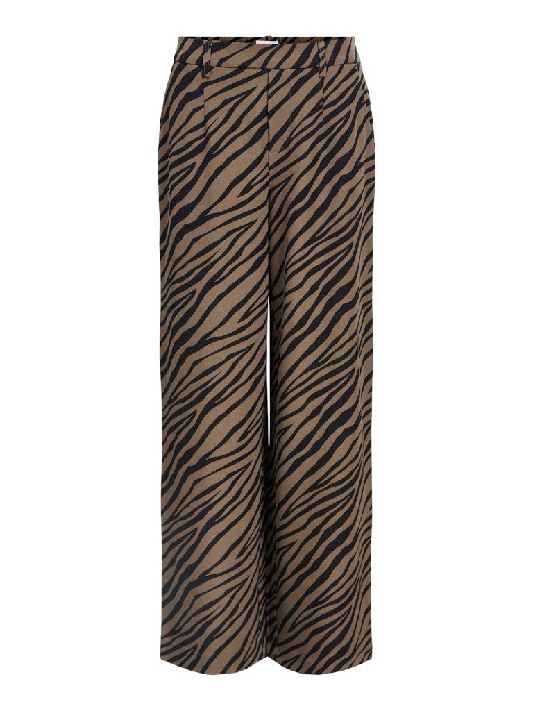 OBJALBA LISA WIDE PANT PRINT NOOS Black-Morel tiger graphic