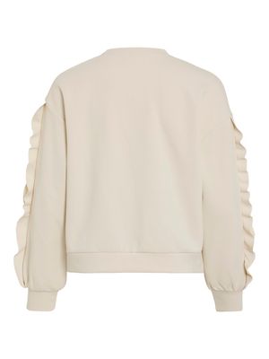 VIMENTINA FLOUNCE O-NECK L/S TOP Birch