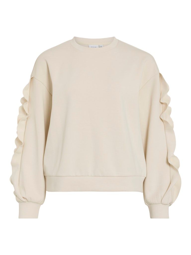 VIMENTINA FLOUNCE O-NECK L/S TOP Birch