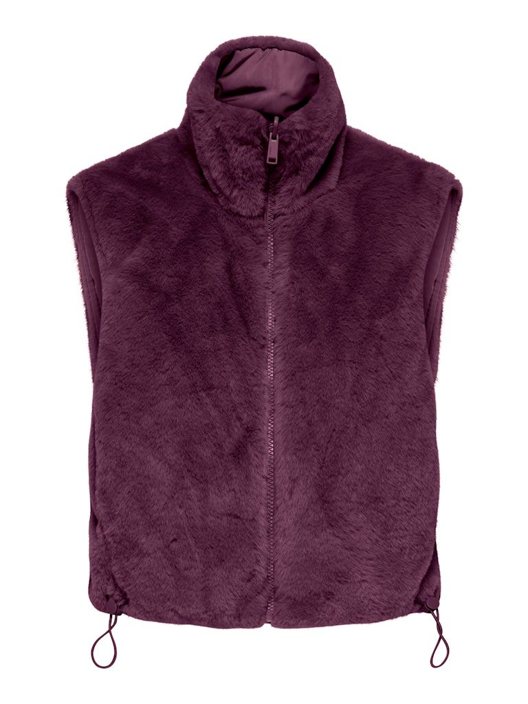 ONLDANA FAUX FUR REV.WAISTCOAT OTW CC Mauve Wine