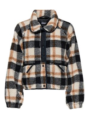 ONLCALISTA LIFE CHECK TEDDY JACKET OTW Birch-Check