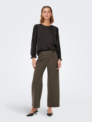 JDYGEGGO LIFE NEW LONG PANT JRS NOOS Chocolate Brown/BLAC