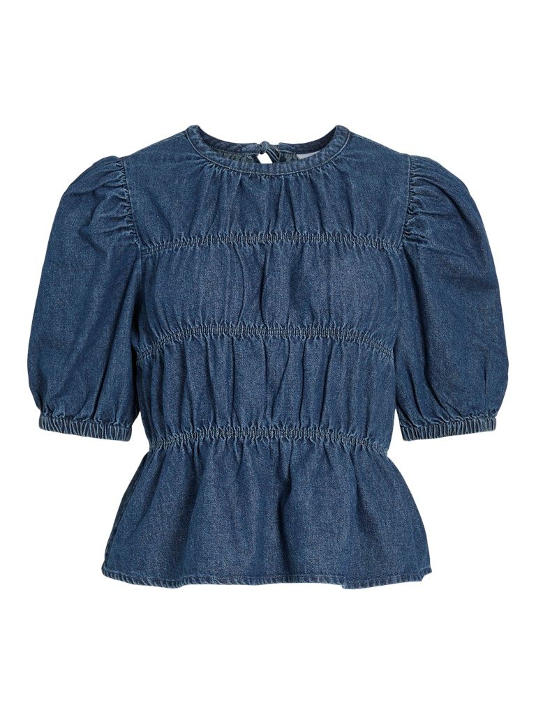 VIHEIDI 2/4 DENIM TOP Dark Blue Denim