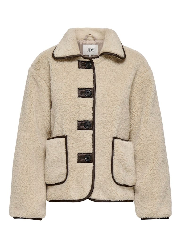 JDYNOELLA LIFE TEDDY JACKET OTW NOOS Cement