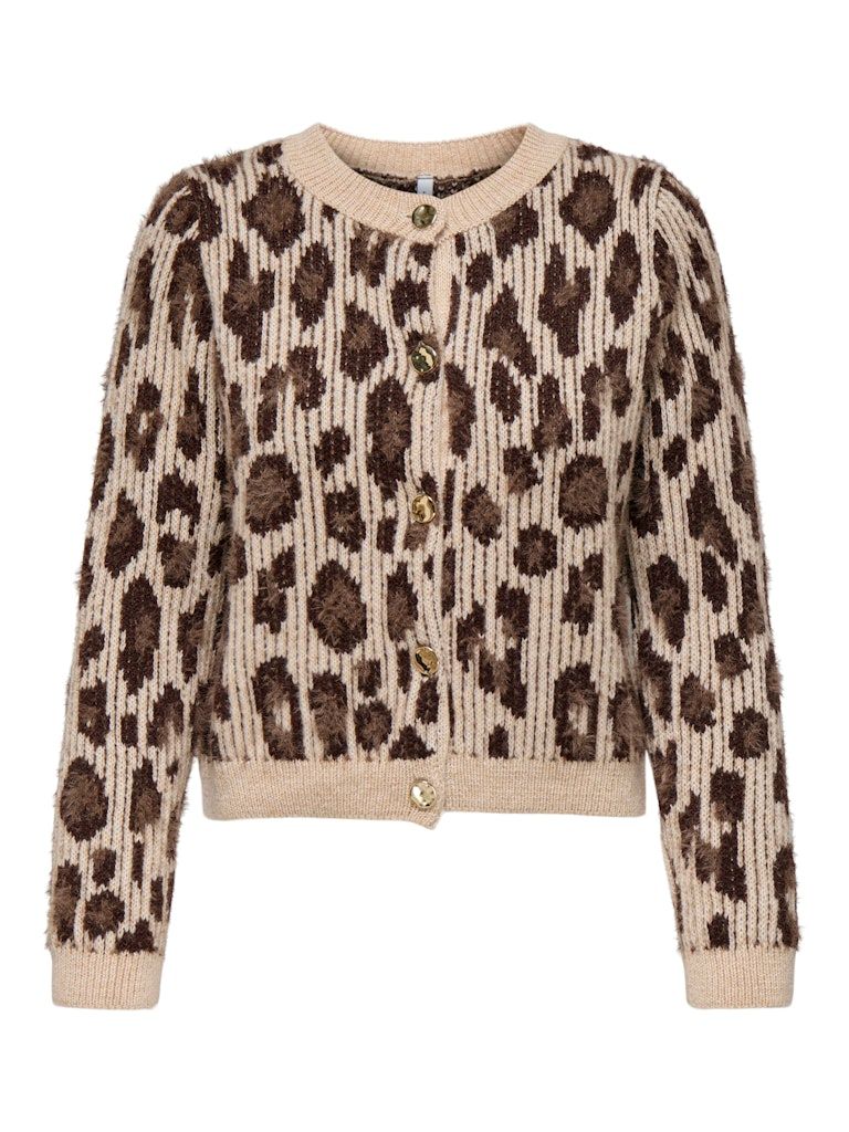 ONLSYBILLE LS JQ BUTTON CARDIGAN CS KNT Irish Cream-Mel-Shaved C-Toas