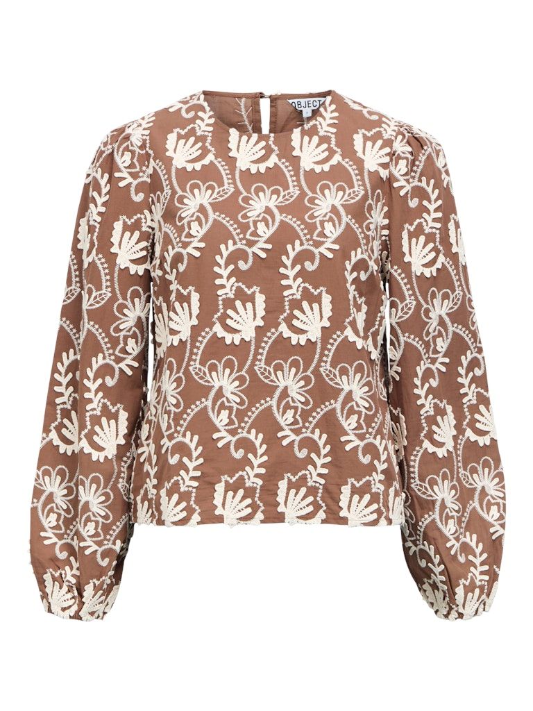 OBJMYA RE L/S TOP NOOS Cocoa Brown/Sandshel