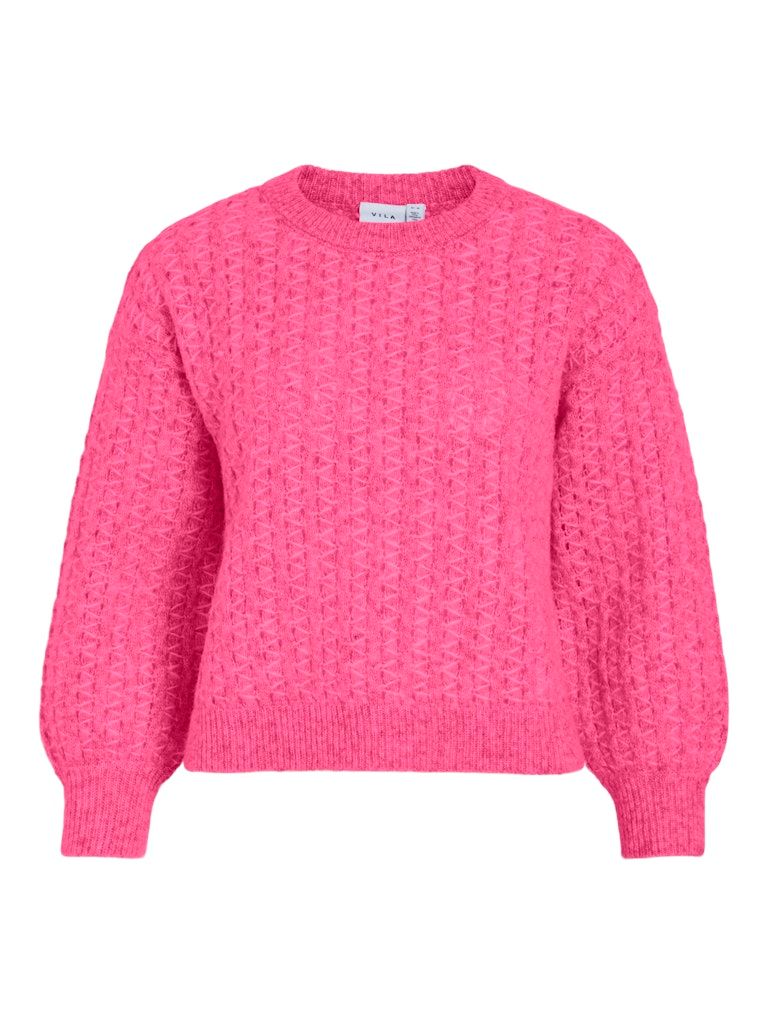 VIRYLEIGH O-NECK L/S KNIT TOP/TES Sangria Sunset/Melan