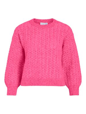 VIRYLEIGH O-NECK L/S KNIT TOP/TES Sangria Sunset/Melan