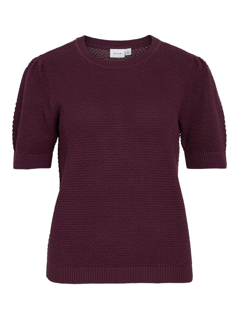 VIDALO O-NECK S/S KNIT TOP - NOOS Fig