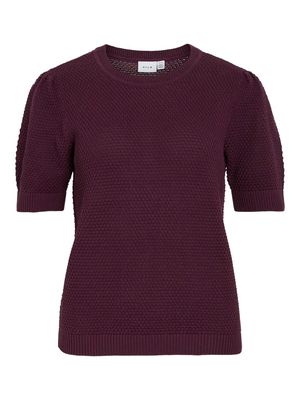 VIDALO O-NECK S/S KNIT TOP - NOOS Fig