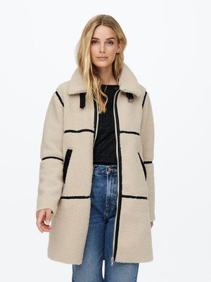 JDYFROSTY LIFE TEDDY LONG JKT OTW NOOS Birch