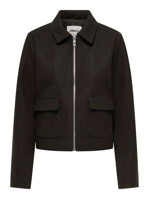 ONLVELA ZIP SHORT JACKET OTW Chocolate Torte/MELA