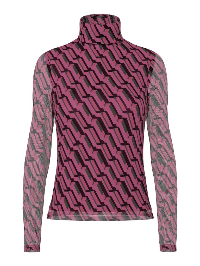 PCFLACY LS MESH TOP JRS D2D Black-GEOMETRIC