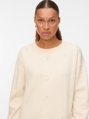 VMFATILDA L/S SWEATSHIRT JRS BTQ Birch-PEARLS