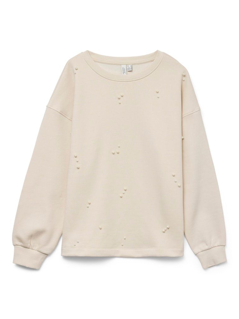 VMFATILDA L/S SWEATSHIRT JRS BTQ Birch-PEARLS