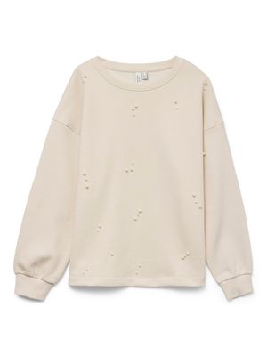 VMFATILDA L/S SWEATSHIRT JRS BTQ Birch-PEARLS