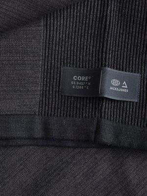 JCOMACE KNIT HALF ZIP SMU Black-Melange