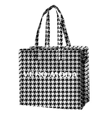 VMSHOPPING BAG PRINT Black/Houndstooth