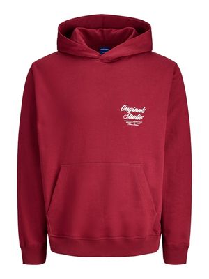 JORNORREBRO TYPO BACK SWEAT HOOD SN  Tibetan Red