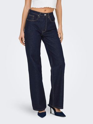 ONLJUICY HW WIDE RINSE DNM MAS763 NOOS Dark Blue Denim