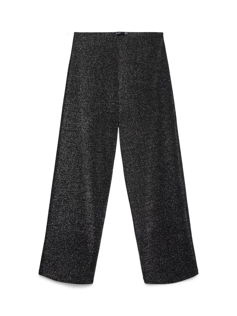 VMBERLIN MW WIDE GLITTER PANT NOOS Black-MEGA GLITTER