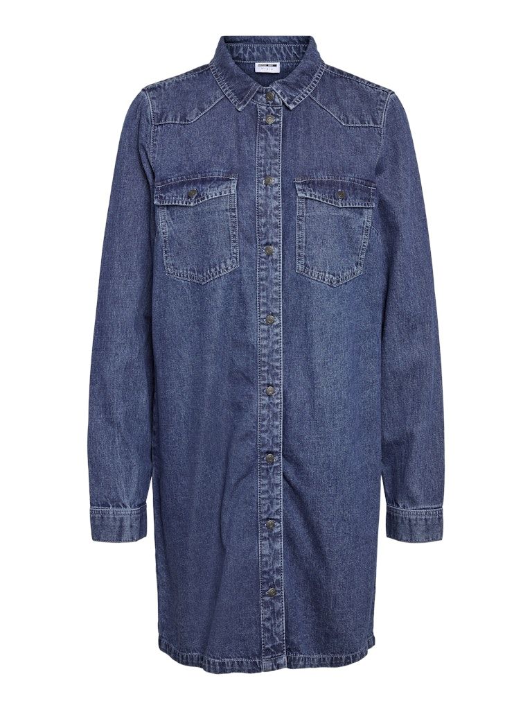 NMNEW SIGNE L/S DENIM DRESS VI002MB NOOS Medium Blue Denim