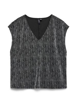 VMRITA SS V-NECK JRS Black-Silver lurex