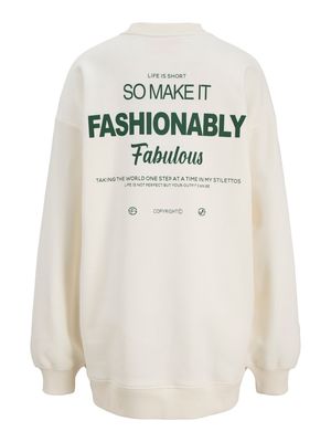JXSANDRA LOOSE LS LONG CREW SWEAT CPHFW Egret/FASHIIONABLY